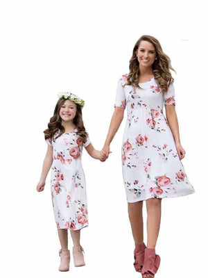 Floral Mommy And Me Matching Dresses