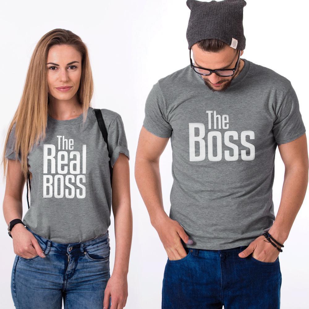 Matching Couple Shirts-The BOSS&The Real BOSS Shirts