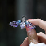 Crystal Rhinestone Dragonfly Brooch Pin