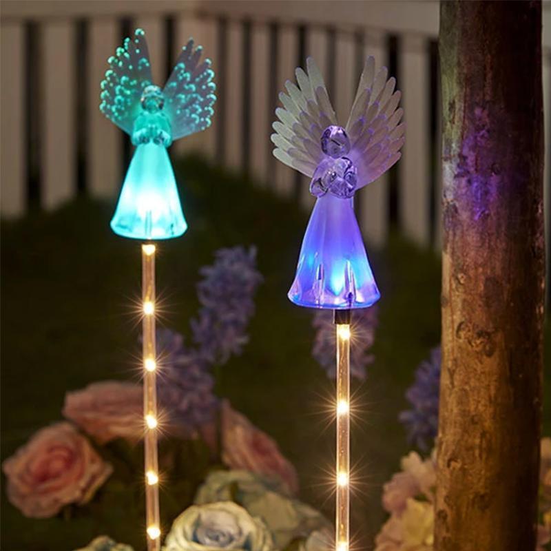 Solar-Powered LED Angel Light