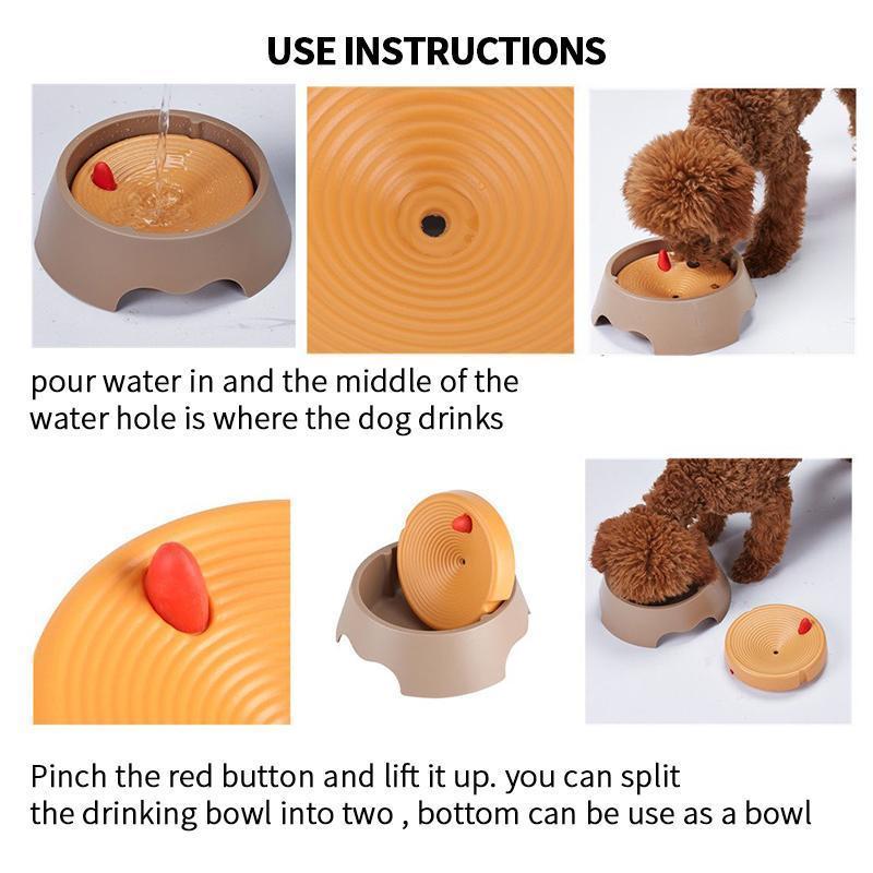 Floating Pet Bowl Splash Proof Drinking Bowl