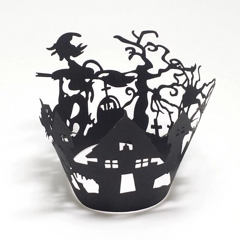 Halloween Decoration Cupcake Wrappers Party Accessories, 50 PCs