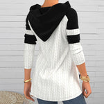 Long Sleeve Top with Hood and Zipper