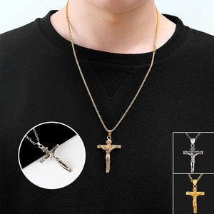 Handmade Silver Jesus Crucifix Necklace