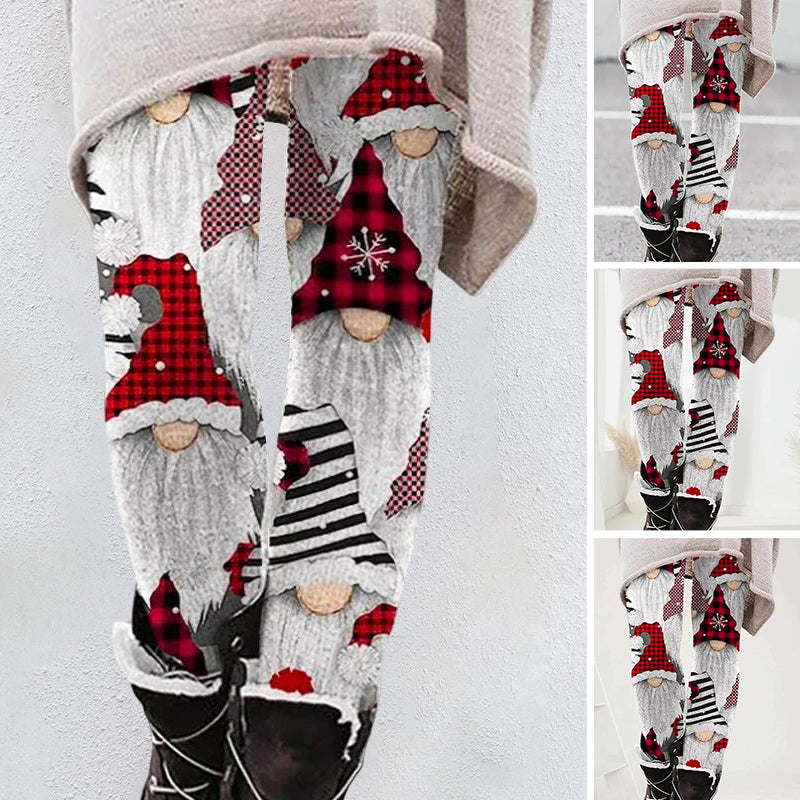 Christmas Leggings with Santa Print