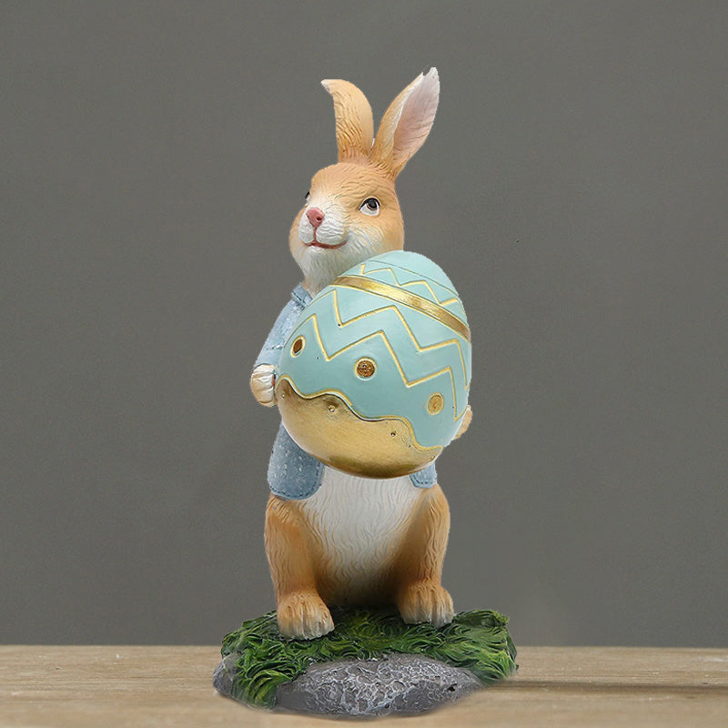 Polyresin Bunny with Carrot Decorations