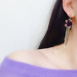 Rose Fringe Earrings