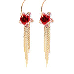 Rose Fringe Earrings