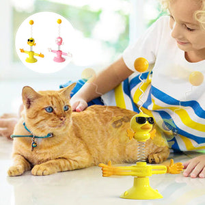 Spring Human Turn Cat Toy