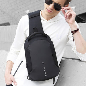 USB Charging Crossbody Chest Bag