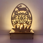 Wooden DIY Egg Shape Ornament