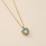 Zircon Heart Necklace Full of Diamonds