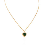 Zircon Heart Necklace Full of Diamonds