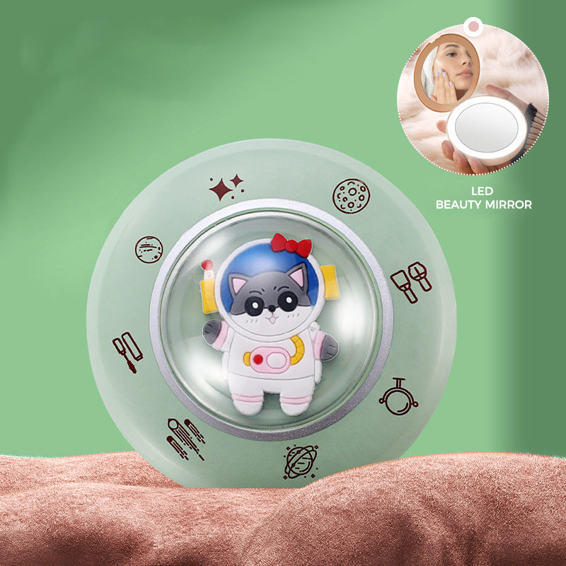 Cartoon Cute Pet Heating Makeup Mirror