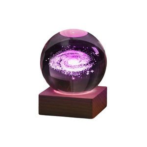 (🎄Christmas hot sale✨)3D Galaxy Crystal Ball Nightlight Decorlamp