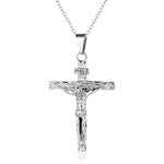 Handmade Silver Jesus Crucifix Necklace