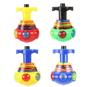 Music Flashing Spinners Toy with Launcher