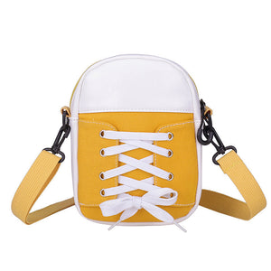 Paneled Canvas Crossbody Bag