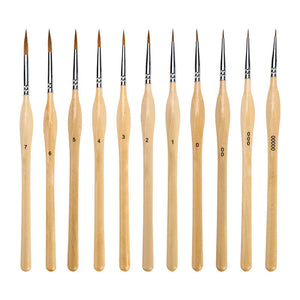 Miniature Detail Paint Brush Set