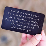 Anniversary Gifts for Couples, Long Distance Deployment Wallet Card for Him