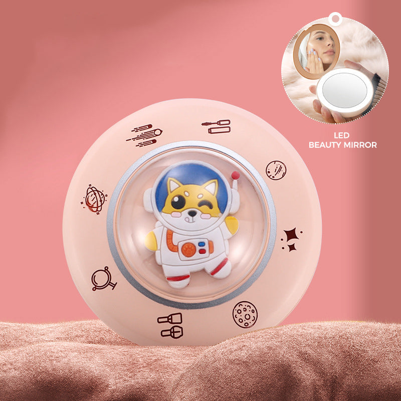 Cartoon Cute Pet Heating Makeup Mirror