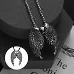 Vintage Stainless Steel Angel Wings Pendant