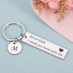 Fashion Keyring Gifts Engraved Drive Safe Keychain