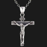 Handmade Silver Jesus Crucifix Necklace