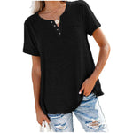 Fashion Solid Color Pocket Short Sleeve T-Shirt