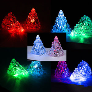 Mini LED Crystal Christmas Tree Night Light