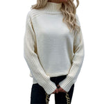 Loose Solid Color Turtleneck Sweater