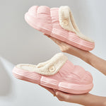 Plush Lining Detachable Plush Slippers