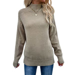 Loose Solid Color Turtleneck Sweater