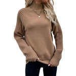 Loose Solid Color Turtleneck Sweater