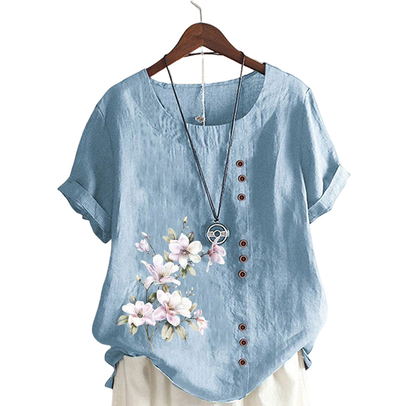 Floral Cotton Linen Shirt