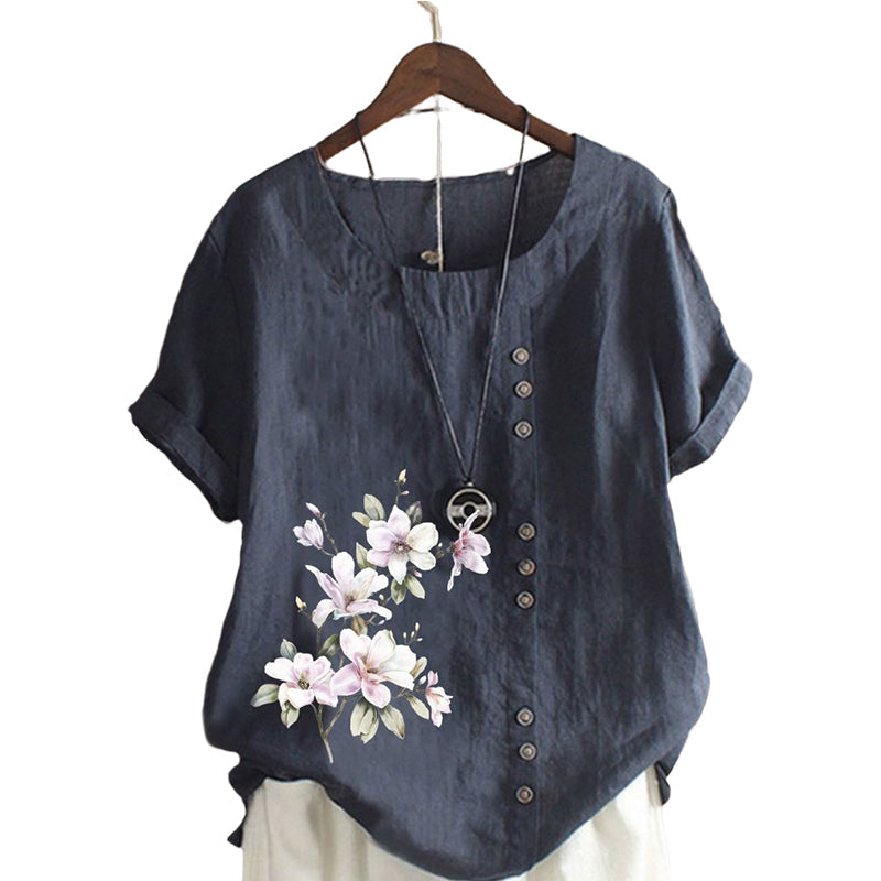 Floral Cotton Linen Shirt