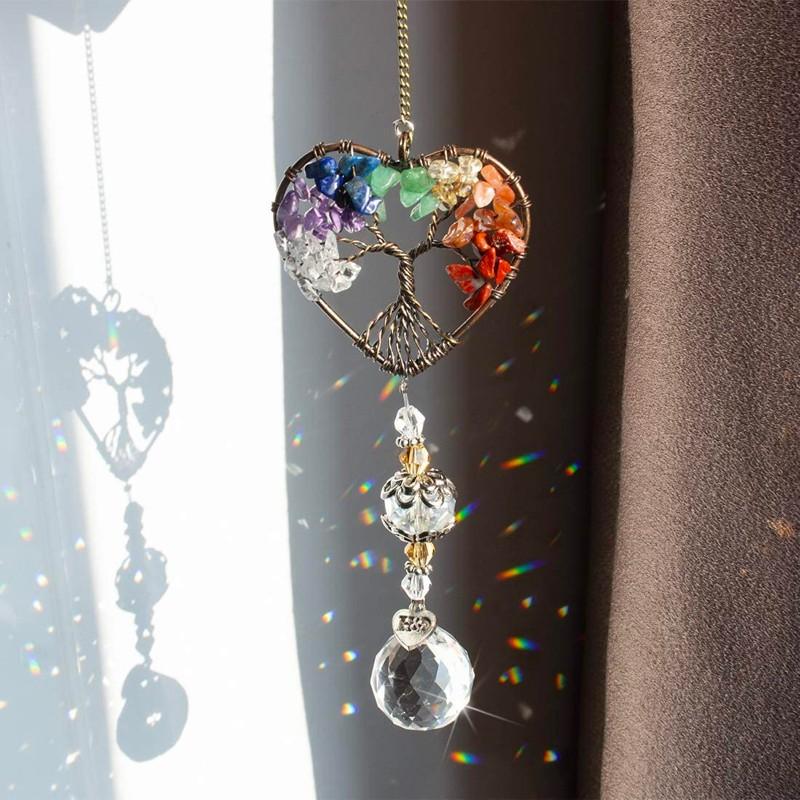 Crystal Wind Chime Tree Of Life Suncatcher